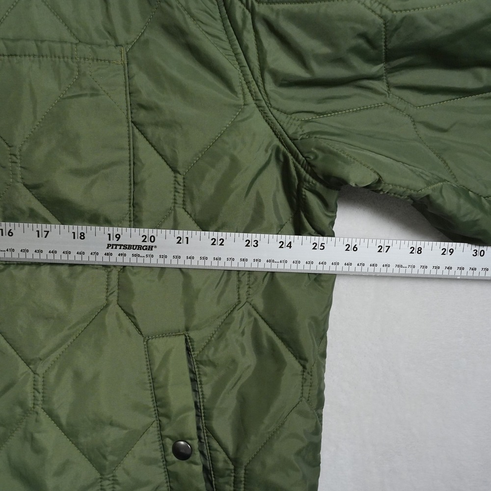 J.Crew Mens Olive Green Quilted Bomber Jacket XL Military Style Onion Quilt - Picture 5 of 9